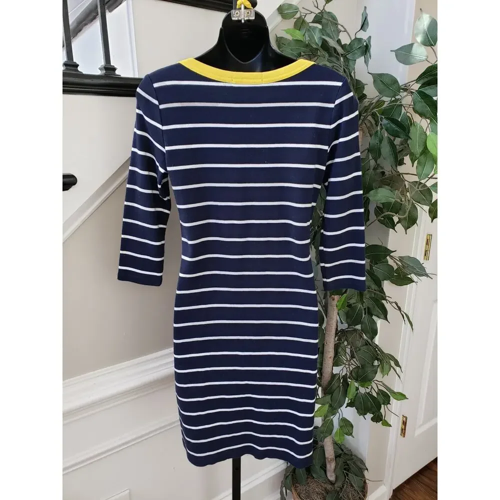 Lauren Ralph Lauren T-Shirt  Dress Womens Small Blue Striped Boat Neck - Picture 4 of 11